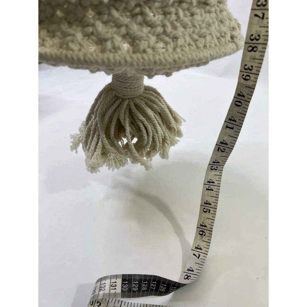 3 Tier Hanging Fruit Basket Cotton‎ Boho Hand-Woven Fruit Basket Plant Hanger